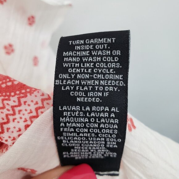 Zac & Rachel Woman 3X White Red Floral Print Open Front Boho Kimono Cardigan - Picture 12 of 15